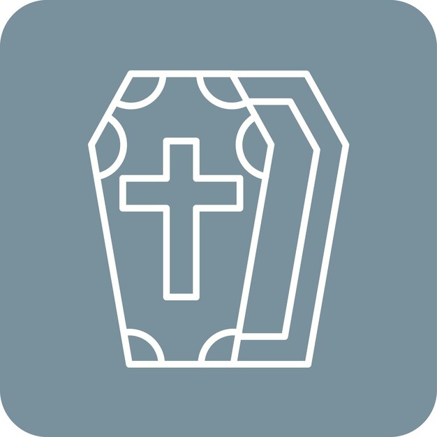 El icono vectorial del ataúd se puede usar para el conjunto de iconos funerarios