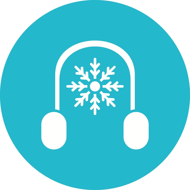 El icono vectorial de los auriculares se puede usar para el conjunto de iconos de invierno