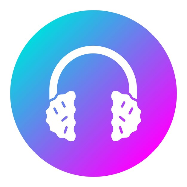 El icono vectorial de los auriculares se puede usar para el conjunto de iconos de invierno