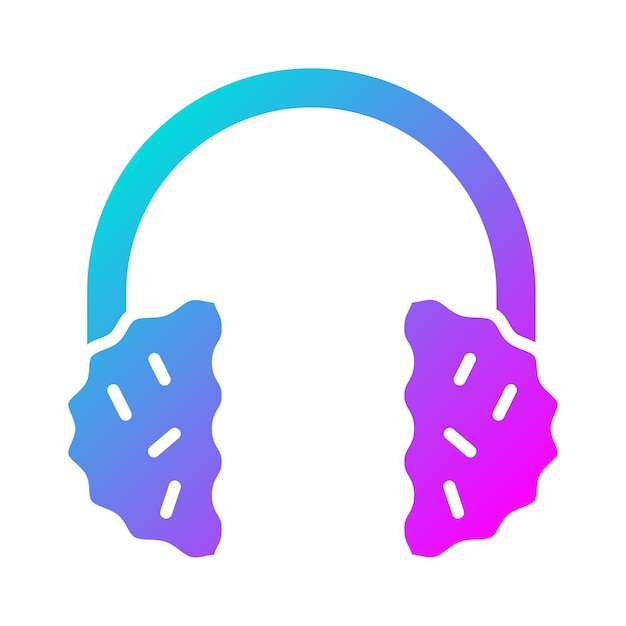 El icono vectorial de los auriculares se puede usar para el conjunto de iconos de invierno
