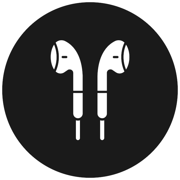 El icono vectorial de los auriculares se puede utilizar para el conjunto de iconos de computadora y hardware