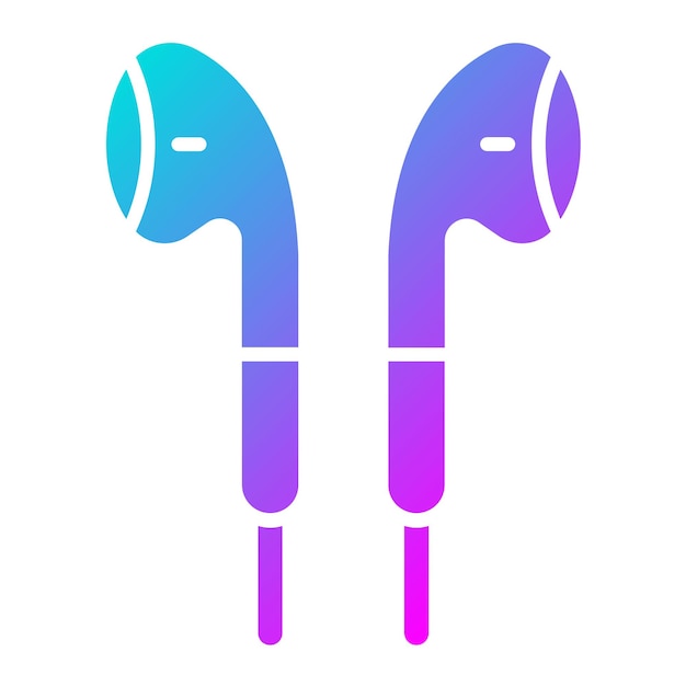 El icono vectorial de los auriculares se puede utilizar para el conjunto de iconos de computadora y hardware