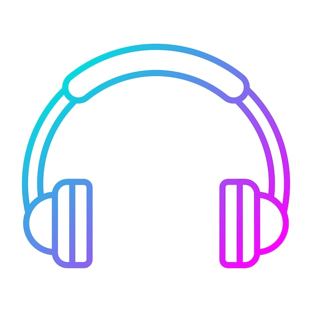 El icono vectorial de los auriculares se puede utilizar para el conjunto de iconos de computadora y hardware