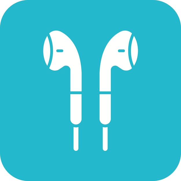 El icono vectorial de los auriculares se puede utilizar para el conjunto de iconos de computadora y hardware