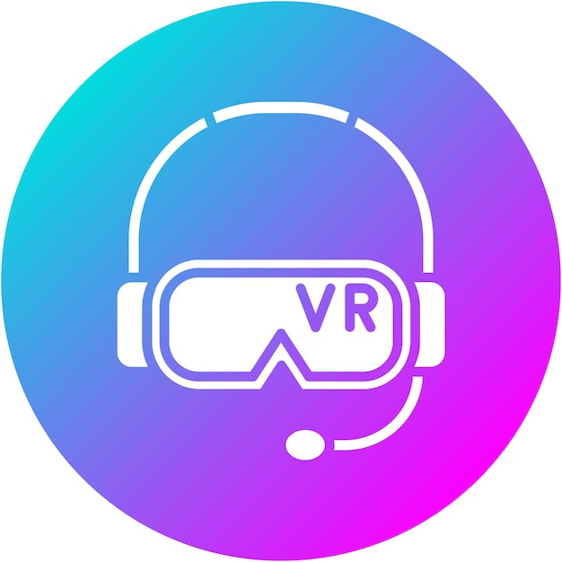 El icono vectorial de los auriculares se puede utilizar para el conjunto de iconos de realidad virtual