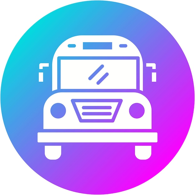 El icono vectorial del autobús escolar se puede utilizar para el conjunto de iconos del jardín de infantes