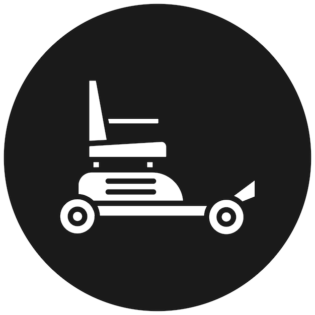El icono vectorial automático de la silla de ruedas se puede utilizar para el conjunto de iconos de medicina