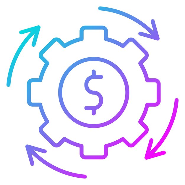 Vector el icono vectorial de automatización de procesos de negocio se puede utilizar para el conjunto de iconos sin código