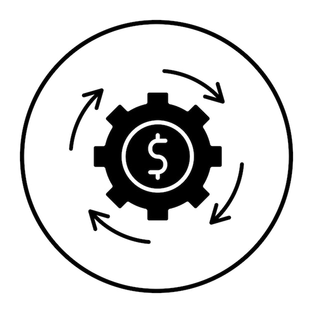 El icono vectorial de automatización de procesos de negocio se puede utilizar para el conjunto de iconos sin código