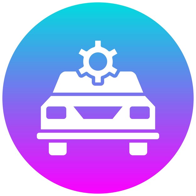 El icono vectorial automotriz se puede utilizar para el conjunto de iconos de fabricación