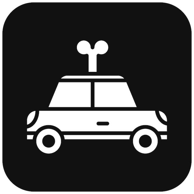 El icono vectorial de automóviles de juguete se puede usar para el conjunto de iconos de baby shower