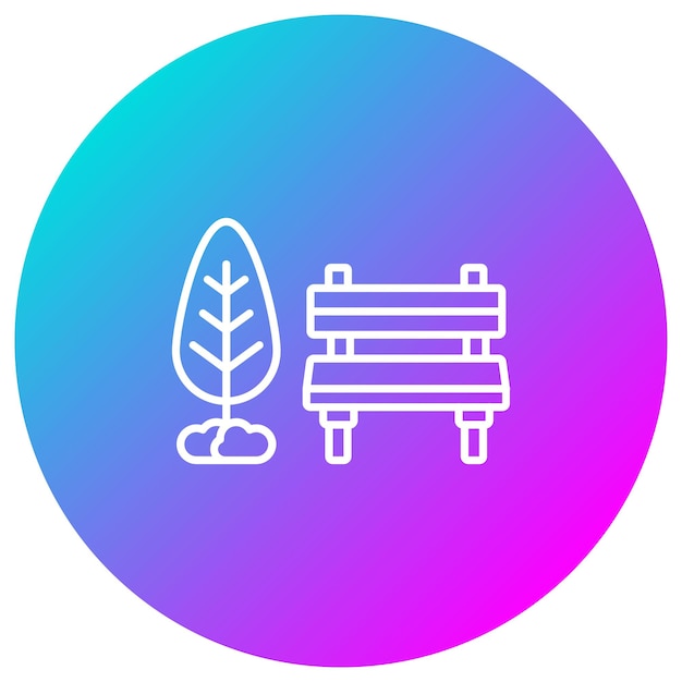 El icono vectorial de Autumn Bench se puede utilizar para el conjunto de iconos de Autumn