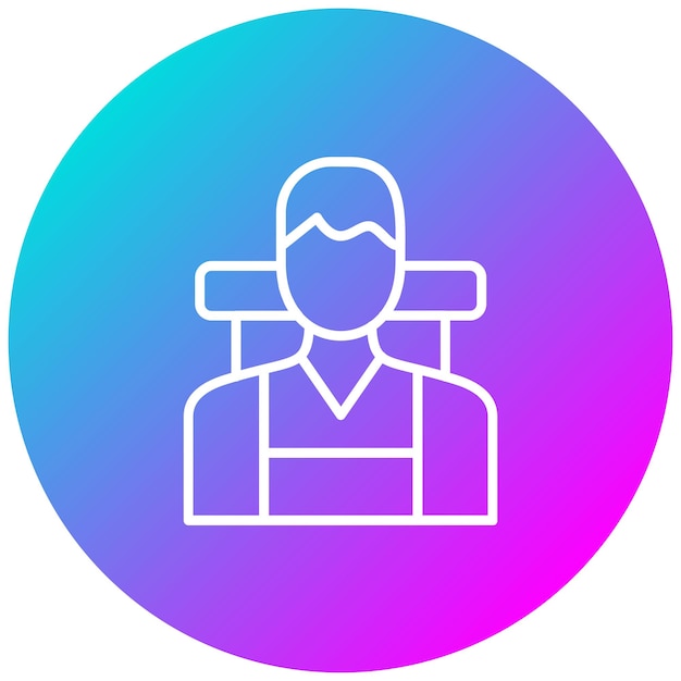 El icono vectorial de aventurero masculino se puede usar para el conjunto de iconos de aventura