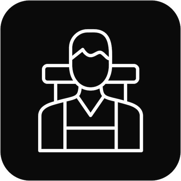 El icono vectorial de aventurero masculino se puede usar para el conjunto de iconos de aventura