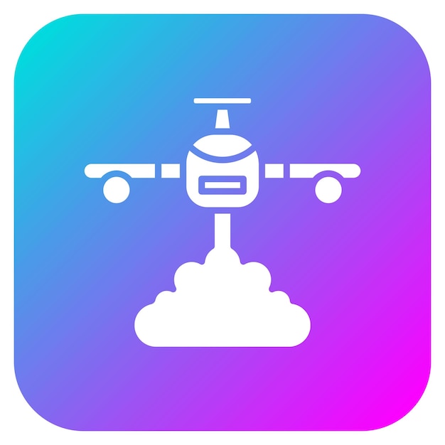 El icono vectorial del avión de bomberos se puede usar para el conjunto de iconos de bomberos