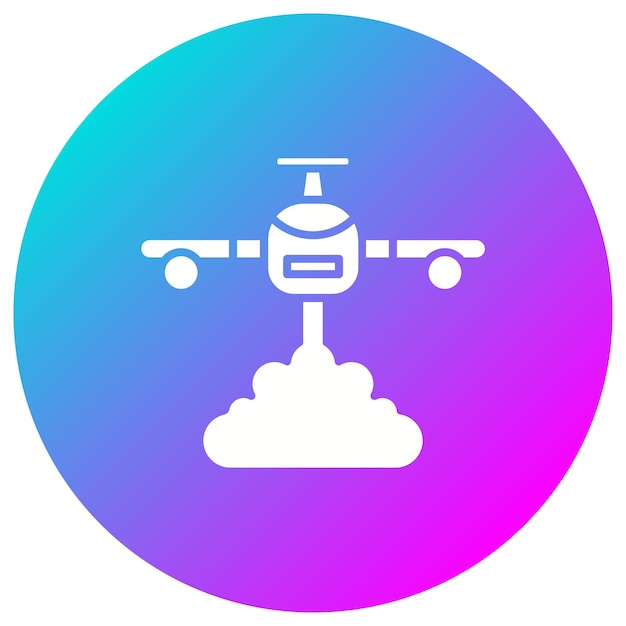 El icono vectorial del avión de bomberos se puede usar para el conjunto de iconos de bomberos