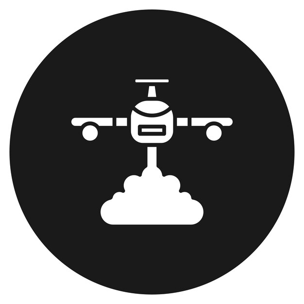 El icono vectorial del avión de bomberos se puede usar para el conjunto de iconos de bomberos