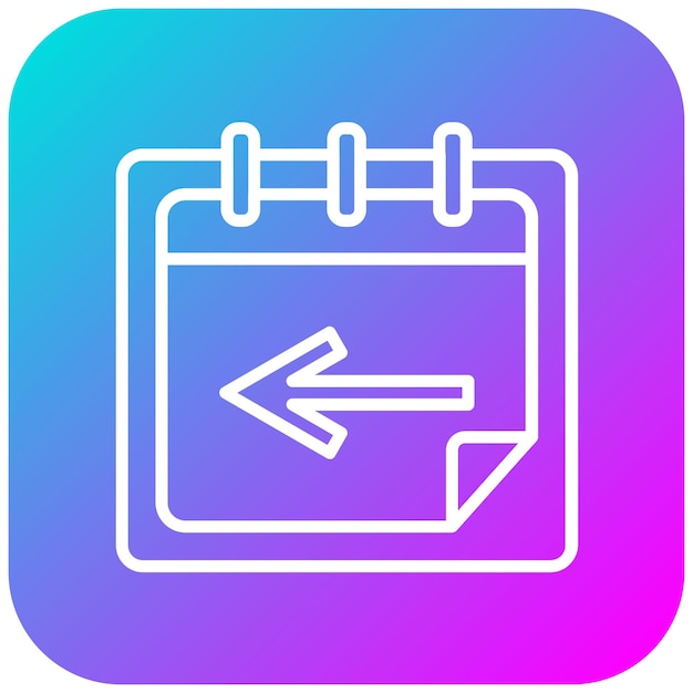 El icono vectorial de ayer se puede usar para el conjunto de iconos de hora y fecha