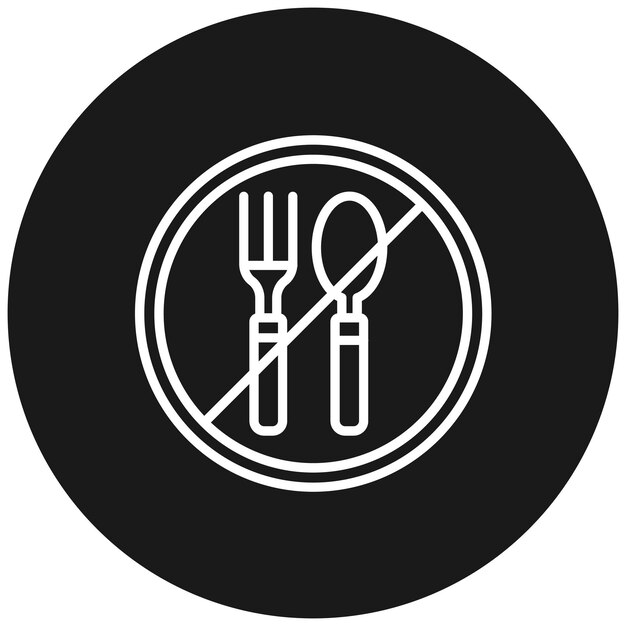 El icono vectorial del ayuno de Ramadán se puede usar para el conjunto de iconos de Ramadá