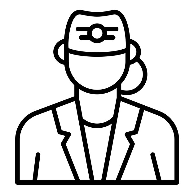 El icono vectorial de la azafata se puede utilizar para el conjunto de iconos de diversidad