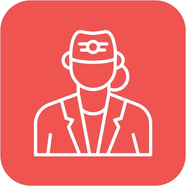 El icono vectorial de la azafata se puede utilizar para el conjunto de iconos de diversidad