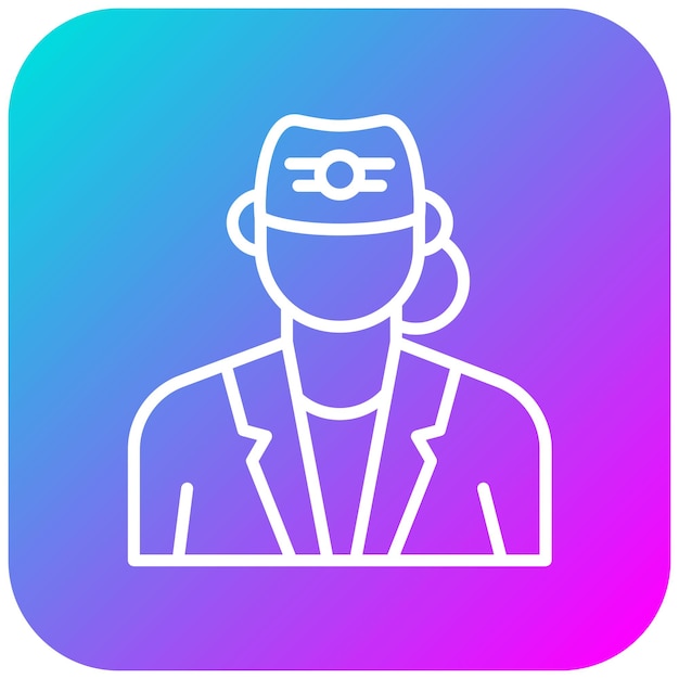 El icono vectorial de la azafata se puede utilizar para el conjunto de iconos de diversidad