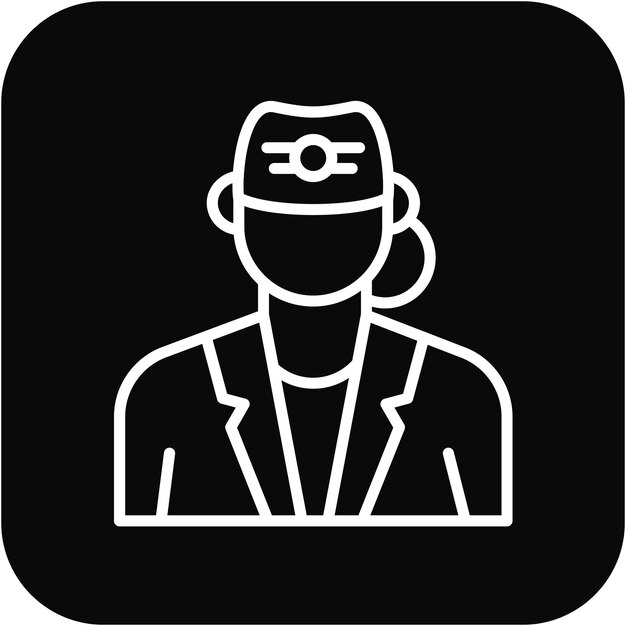 El icono vectorial de la azafata se puede utilizar para el conjunto de iconos de diversidad