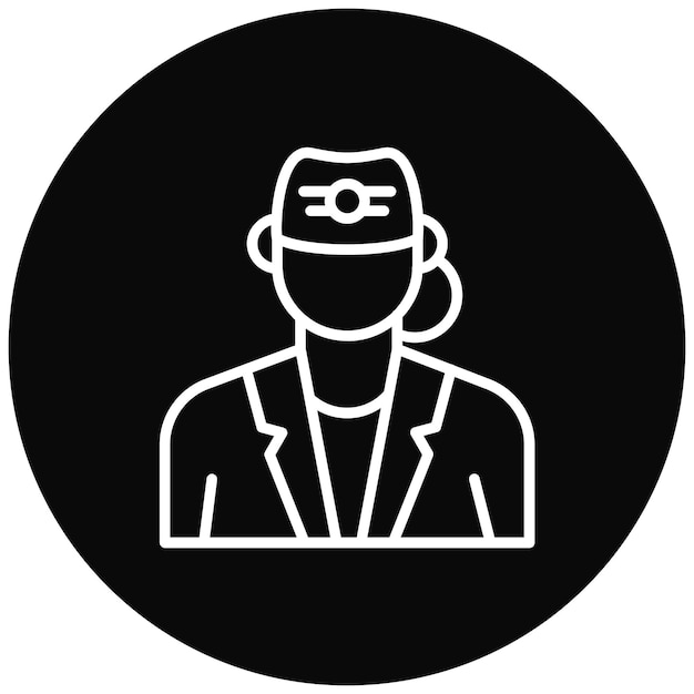 El icono vectorial de la azafata se puede utilizar para el conjunto de iconos de diversidad