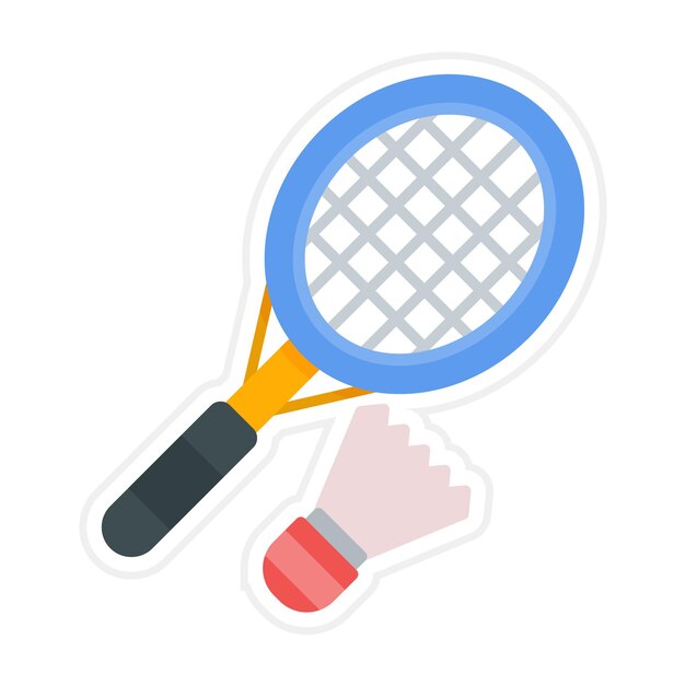 El icono vectorial de bádminton se puede usar para el conjunto de iconos de los Juegos Olímpicos