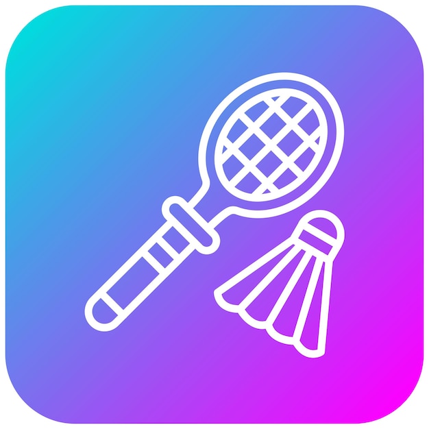 El icono vectorial de bádminton se puede usar para el conjunto de iconos de los Juegos Olímpicos
