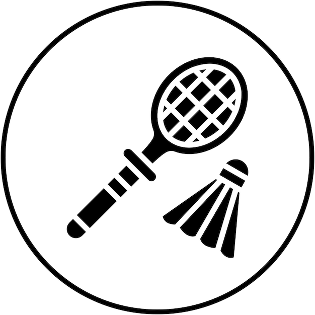 El icono vectorial de bádminton se puede usar para el conjunto de iconos de los Juegos Olímpicos