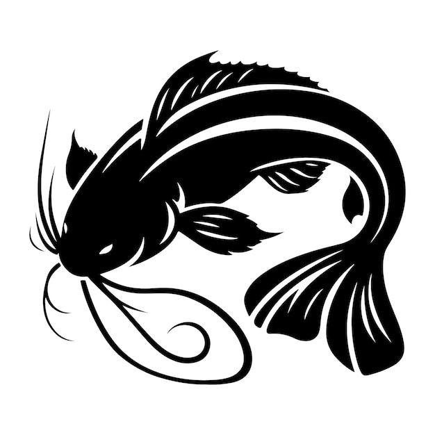 Icono vectorial de bagre Diseño de logotipo limpio y mínimo