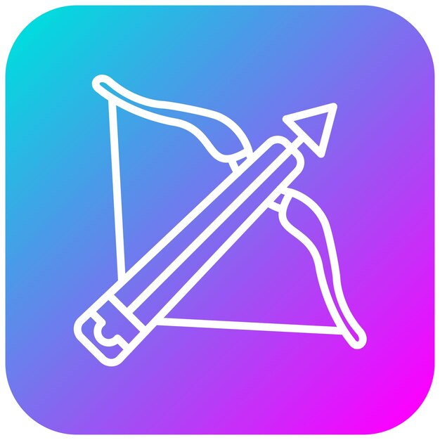 El icono vectorial de la ballesta se puede usar para el conjunto de iconos medievales