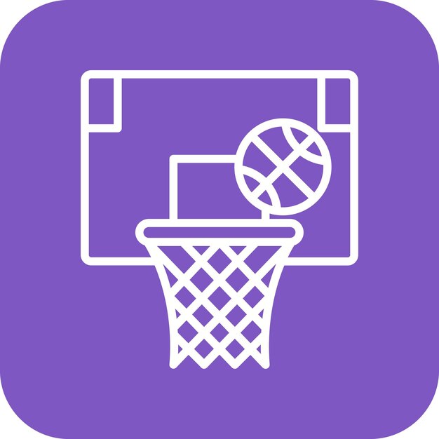 El icono vectorial de baloncesto se puede usar para el conjunto de iconos de entretenimiento