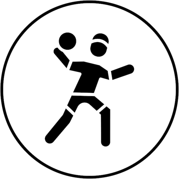 El icono vectorial de balonmano se puede usar para el conjunto de iconos de los Juegos Olímpicos