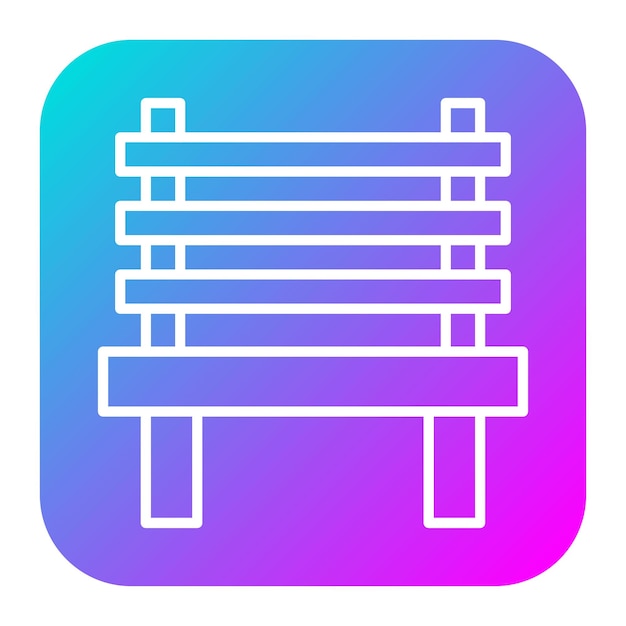 El icono vectorial del banco se puede usar para el conjunto de iconos de primavera