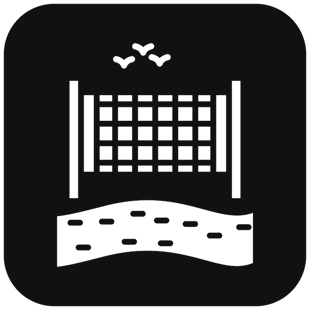 El icono vectorial del banco se puede usar para el conjunto de iconos de voleibol