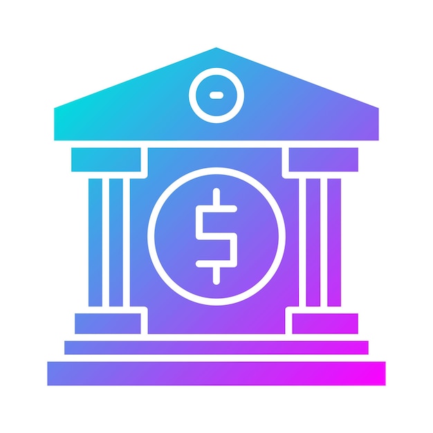 El icono vectorial del banco se puede utilizar para el conjunto de iconos bancarios y financieros