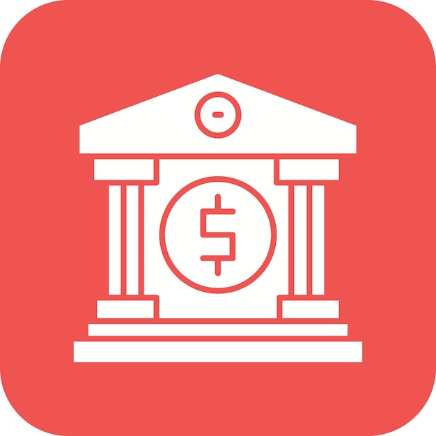 El icono vectorial del banco se puede utilizar para el conjunto de iconos bancarios y financieros
