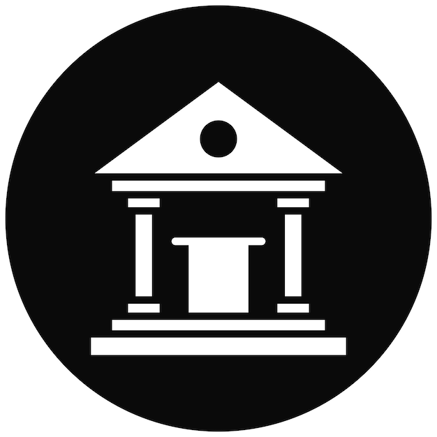 El icono vectorial del banco se puede utilizar para el conjunto de iconos de lujo