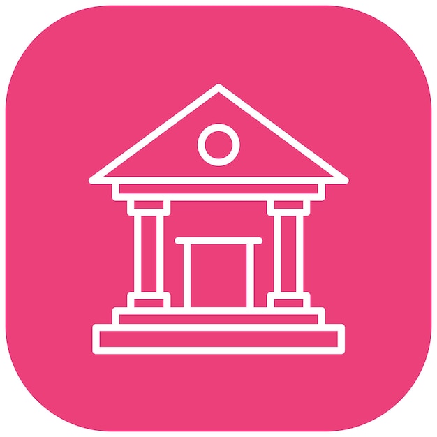 El icono vectorial del banco se puede utilizar para el conjunto de iconos de lujo