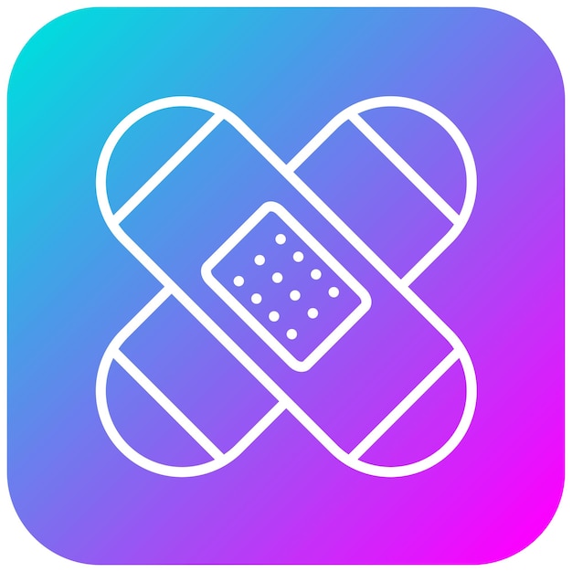 El icono vectorial de Band Aid se puede usar para el conjunto de iconos de medicina