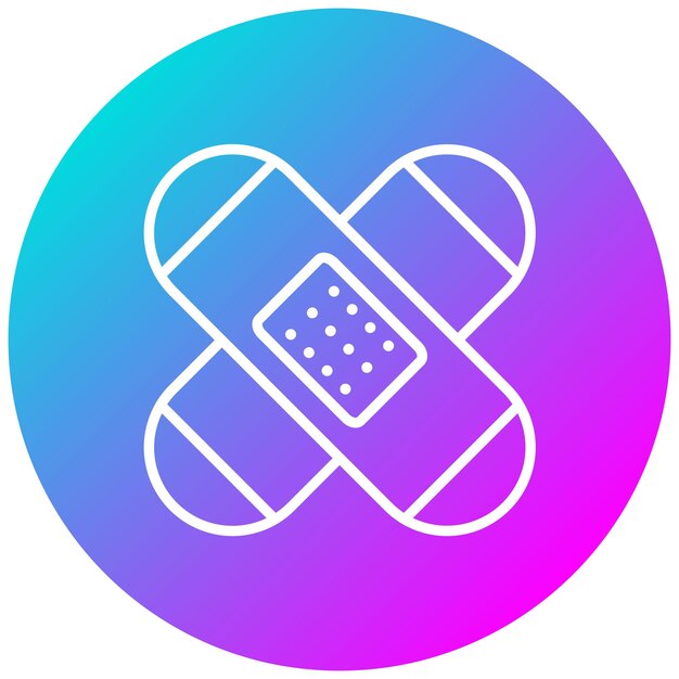 El icono vectorial de Band Aid se puede usar para el conjunto de iconos de medicina