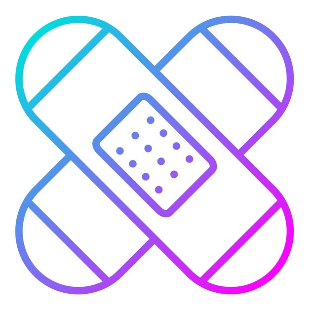 El icono vectorial de Band Aid se puede usar para el conjunto de iconos de medicina
