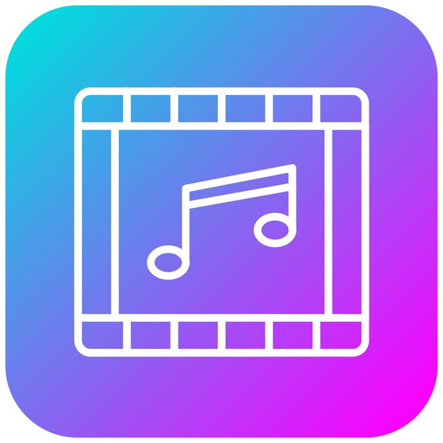 El icono vectorial de la banda sonora se puede usar para el conjunto de iconos de producción de video