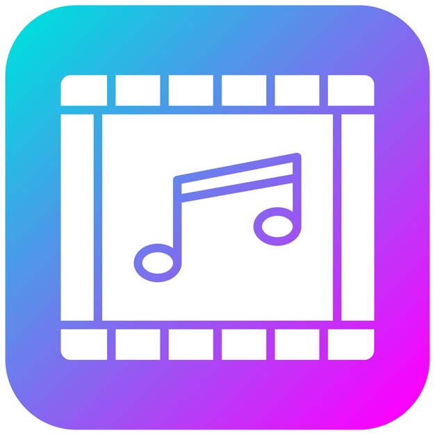 El icono vectorial de la banda sonora se puede usar para el conjunto de iconos de producción de video
