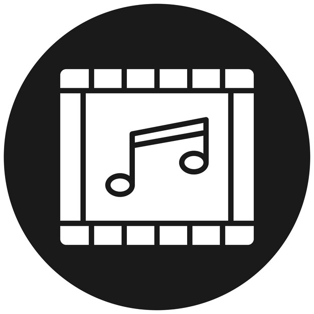 El icono vectorial de la banda sonora se puede usar para el conjunto de iconos de producción de video