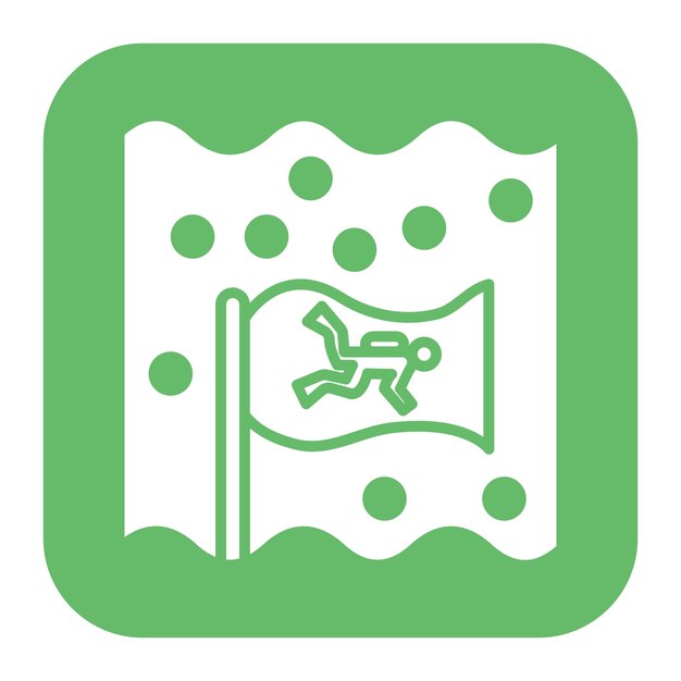 El icono vectorial de bandera de buceo se puede usar para el conjunto de iconos de vacaciones y turismo