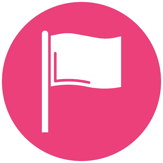 El icono vectorial de la bandera se puede usar para el conjunto de iconos de voleibol