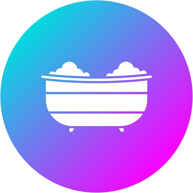 El icono vectorial de la bañera se puede usar para el conjunto de iconos de bebés